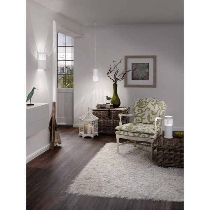 

Светильник CARMELIA 1x60Вт E27 белый 11x11x110см