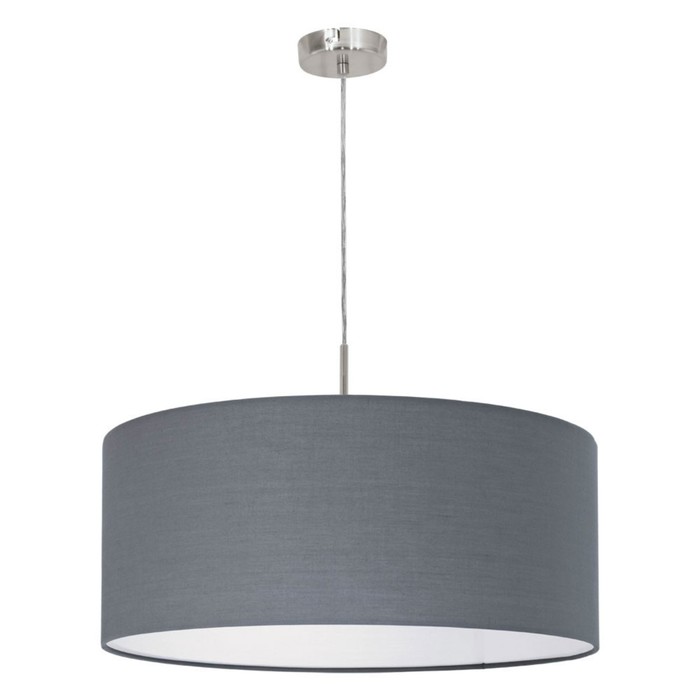 Светильник PASTERI 1x60Вт E27 никель, серый 53x53x110см