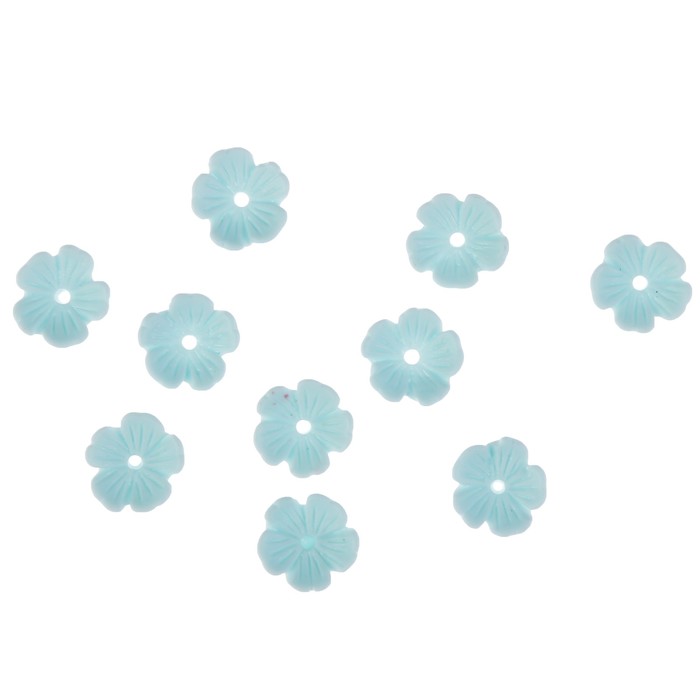 Декор для творчества пластик "Мальтония голубая" набор 30 шт 0,9х0,9 см