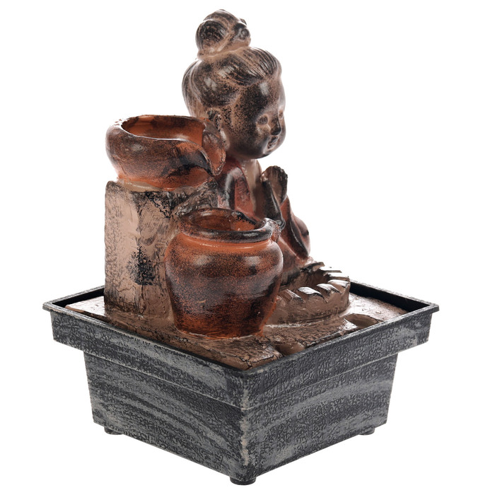 Фонтан "Маленькая гейша медитирует" 18х12х12 см