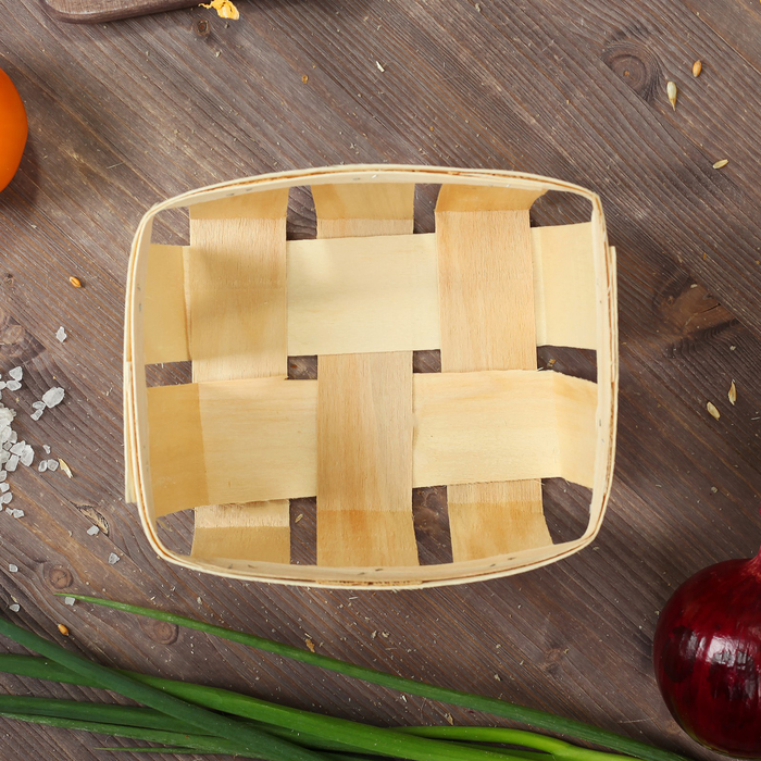 Корзинка из шпона, 180 х 160 х 80 мм, бук