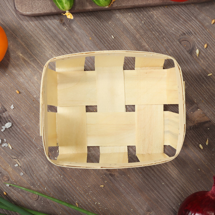 Корзинка из шпона, 190 х 150 х 60 мм, бук