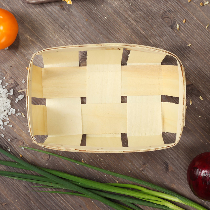 Корзинка из шпона, 230 х 150 х 80 мм, бук