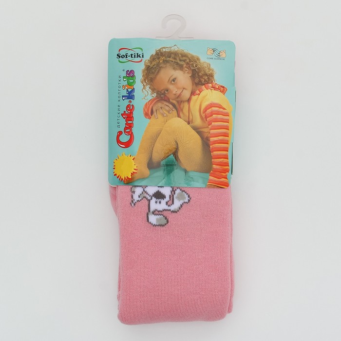 Колготки детские махровые SOF-TIKI 7С-38СП-193 цвет светло-розовый, рост 62-74