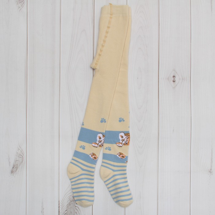Колготки детские махровые SOF-TIKI 7С-38СП-187 цвет кремовый, рост 80-86