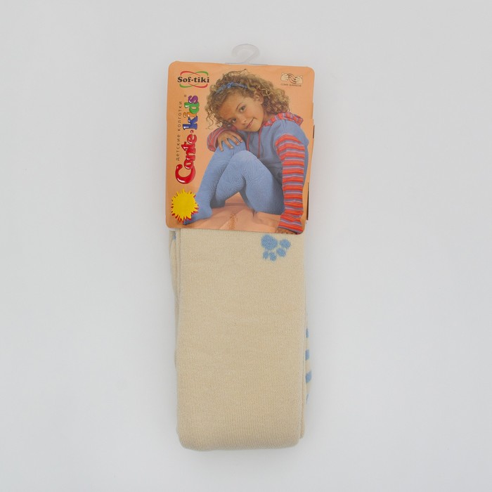 Колготки детские махровые SOF-TIKI 7С-38СП-187 цвет кремовый, рост 80-86