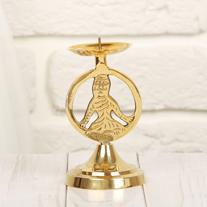 Подсвечник латунь "Знак зодиака Дева" 6*6*10см