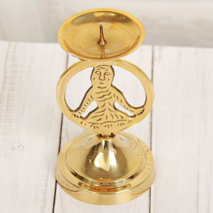 Подсвечник латунь "Знак зодиака Дева" 6*6*10см