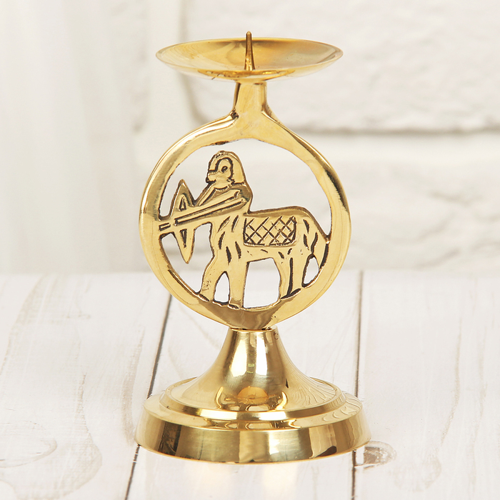 Подсвечник латунь "Знак зодиака Стрелец" 6*6*10см