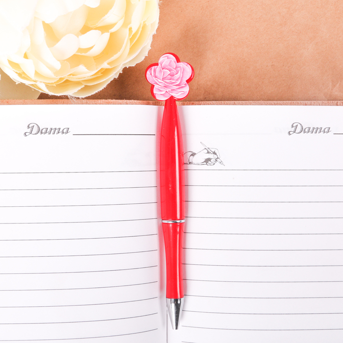 Ручка пластиковая с цветком "Для тебя"