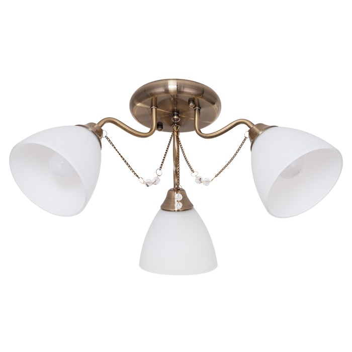 Люстра "Гелия"  3 лампы E27 60Вт античная бронза 58х15х24,5см.