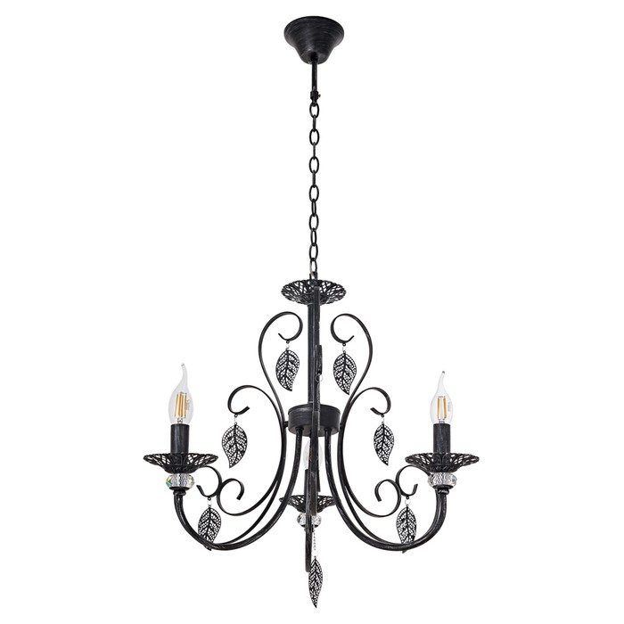 Люстра "Каролина" 3 лампы E14 60Вт черный 52,5х52,5см.