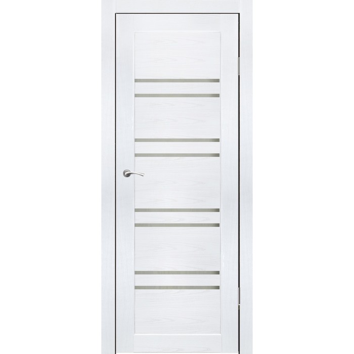 Комплект двери Окинава Ясень белый, белый лакобель 2000х800