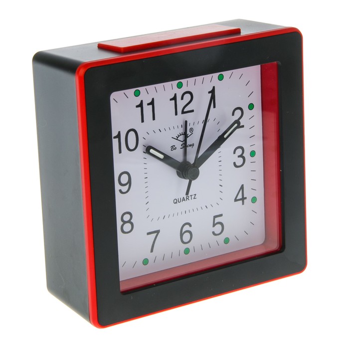 Будильник квадрат, с подсветкой микс 4*10.5