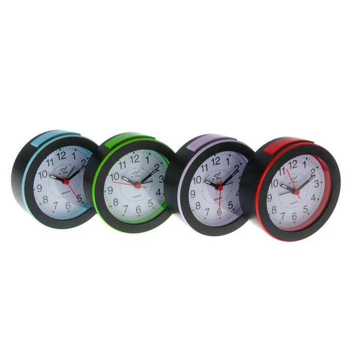 Будильник круг, d=11,5, с подсветкой микс 4*11.5