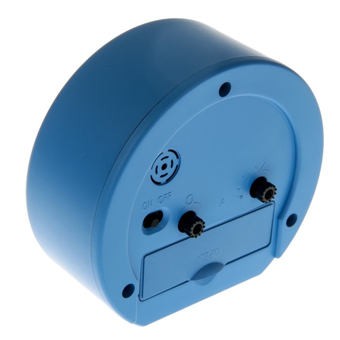 Будильник круг,матовый, микс,белый кант 4*9*9см