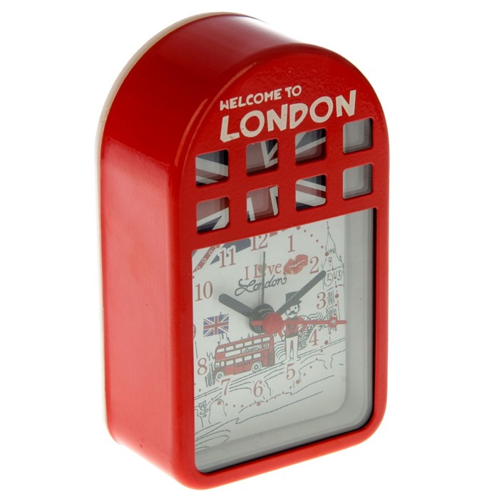 Будильник, телефоная трубка "Welcome to London", красный, 3,5*6,5*11