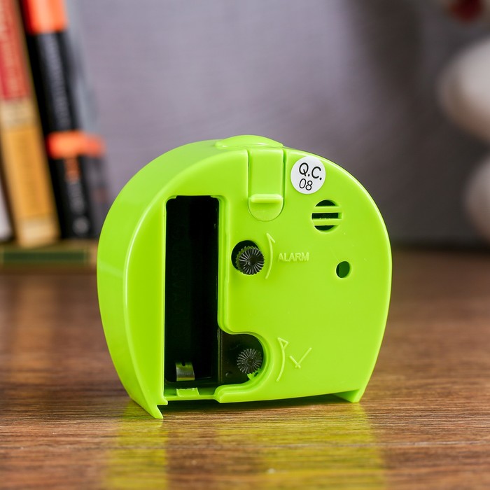 Будильник полукруглый, пластик микс 7,5*8 см