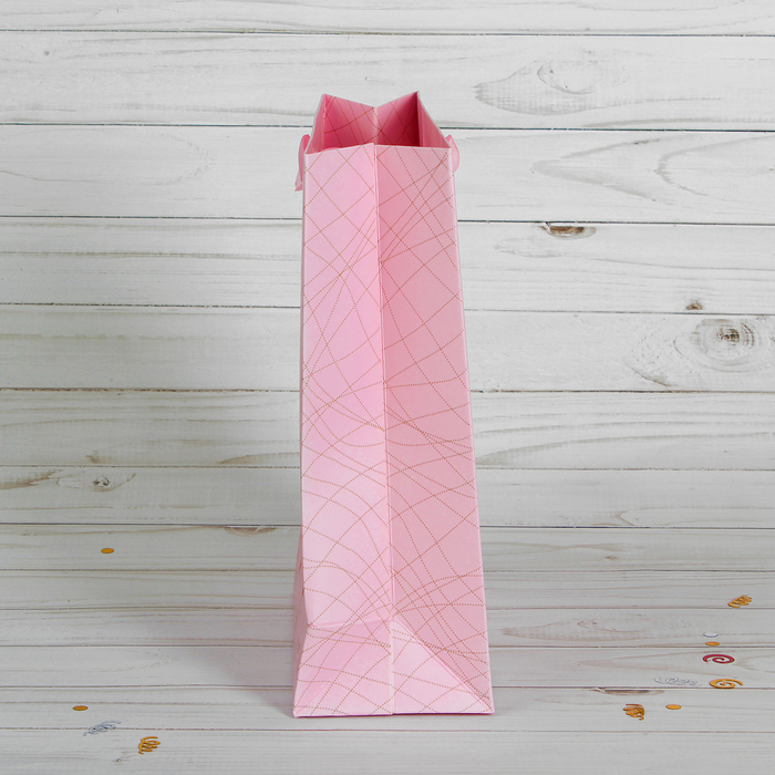 Пакет подарочный "Сердца", люкс, 26 х 10 х 32 см