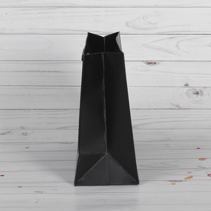 Пакет подарочный, чёрный, люкс, 49,5 х 15 х 37 см