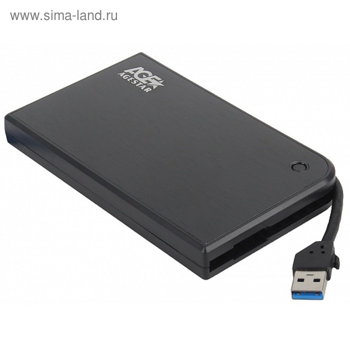 Внешний корпус для HDD/SSD AgeStar 3UB2A14 SATA II пластик/алюминий черный 2.5 мобил рек agestar 3ub2a14 black usb3 0 to 2 5hdd sata алюминий