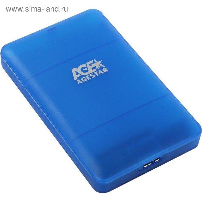 Внешний корпус для HDD/SSD AgeStar 3UBCP3 SATA пластик синий 2.5 внешний корпус для hdd ssd agestar 31ubcp3 sata пластик черный 2 5