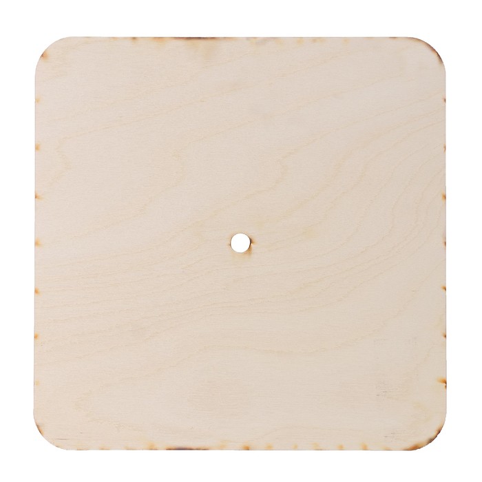 Заготовка для часов из фанеры №18, квадрат скругл.край 22х22х0,4 см