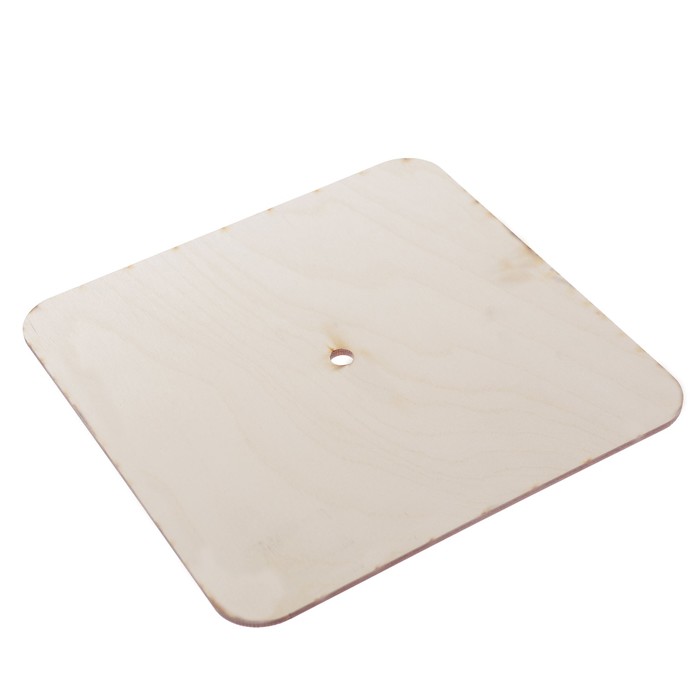 Заготовка для часов из фанеры №18, квадрат скругл.край 22х22х0,4 см