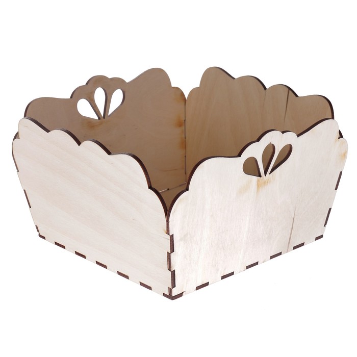 Сухарница для декора "Капельки" из фанеры, набор 5 деталей, 22х22х13 см