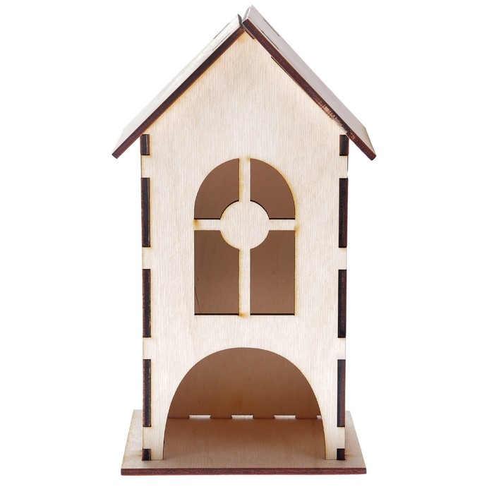 Чайный домик из фанеры "С окошком №3" (набор 7 деталей) 22х10 см