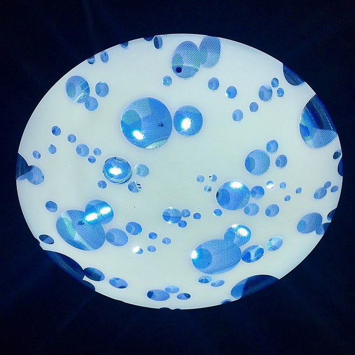 Светильник светодиодный "Круги" LED 16Вт  голубой 220 мм