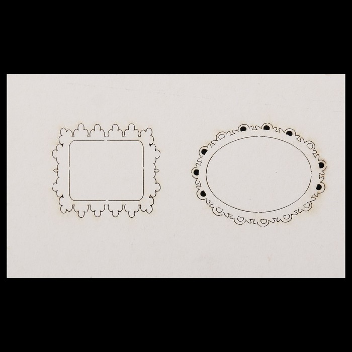 Чипборд картон "Фигурные рамки 2" №1, 14,5х9,2х0,1 см