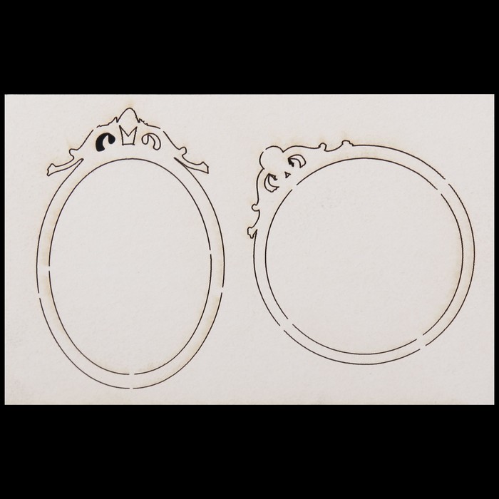 Чипборд картон "Фигурные рамки 9" №2, 14,5х9,2х0,1 см