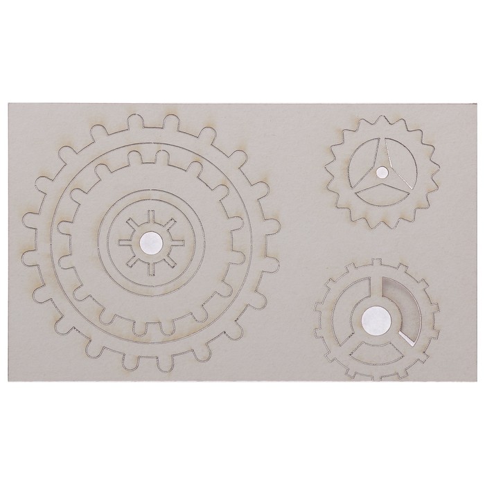 Чипборд картон "Шестеренки" №3,  14,5х9,2х0,1 см