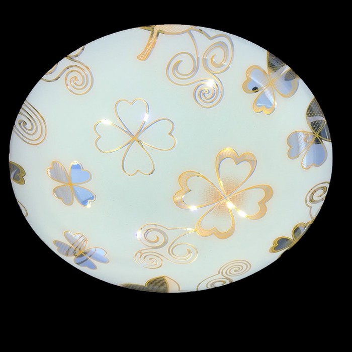 Светильник светодиодный "Клевер" 12W LED 4000K (оранжевый свет) 21x21x7см.