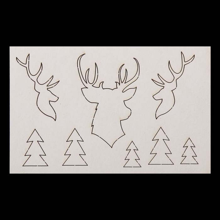 Чипборд картон "Охота" №3, 14,5х9,2х0,1 см