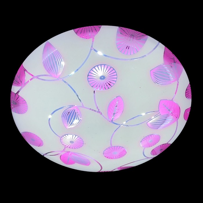 Светильник светодиодный "Ромашки" 24W LED 4000K (розовый свет) 22x22x8см