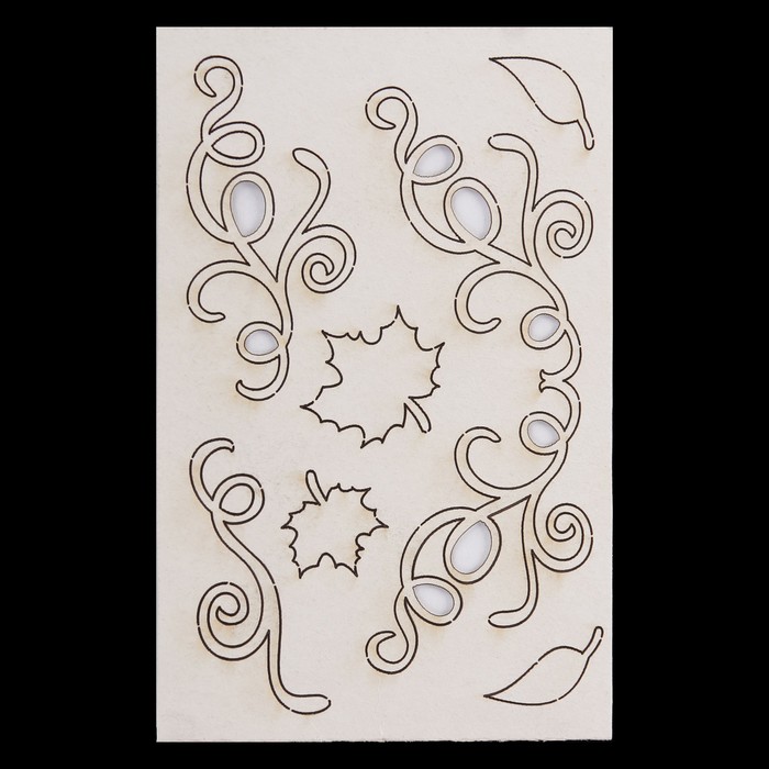 Чипборд картон "Листопад" №2, 14,5х9,2х0,1 см