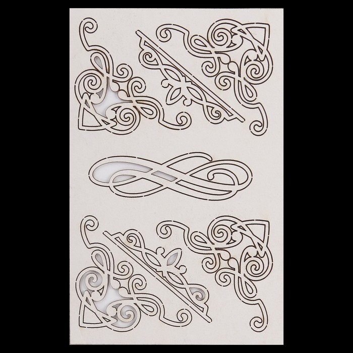 Чипборд картон "Винтажные элементы 1" №1, 14,5х9,2х0,1 см