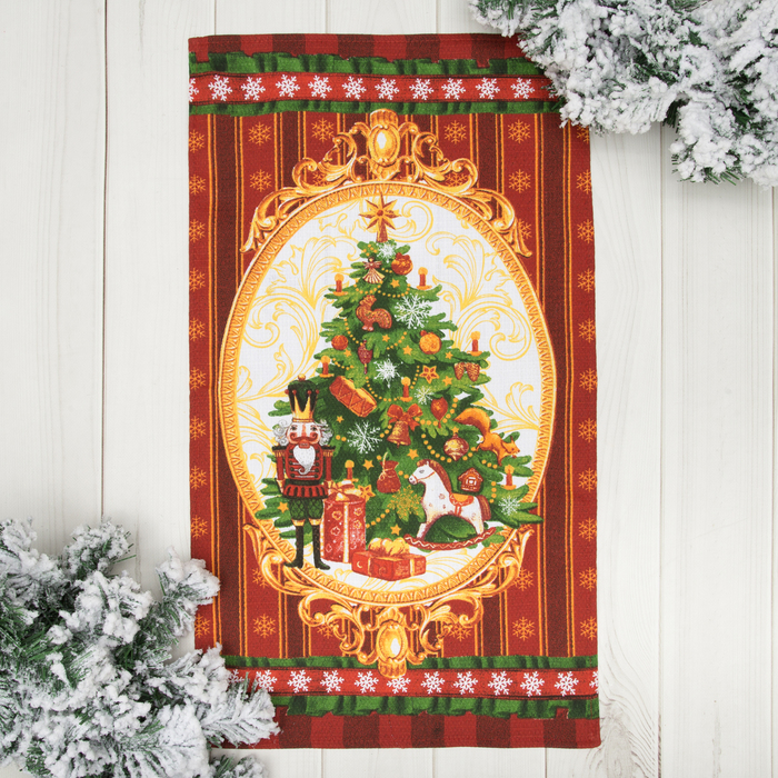 Полотенце "Ёлочка" 35х60 см, 100% хл, вафельное полотно 162г/м2