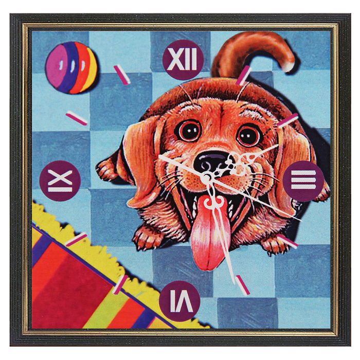 Алмазные часы "Счастливый пес" 7303006