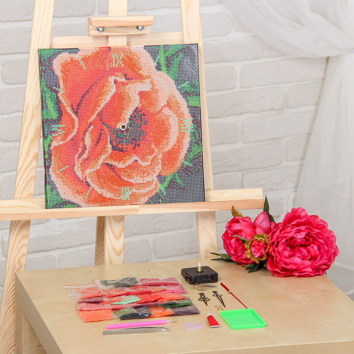 Алмазные часы "Нежный мак" 7303011P