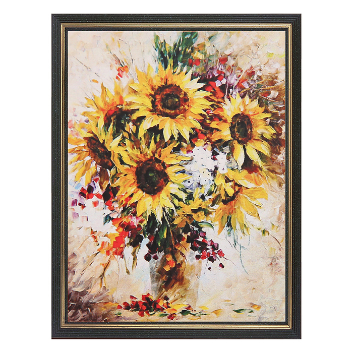 Алмазная картина-раскраска "Солнечный букет"