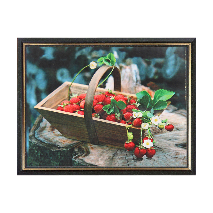 Алмазная картина-раскраска "Ягодное лукошко"