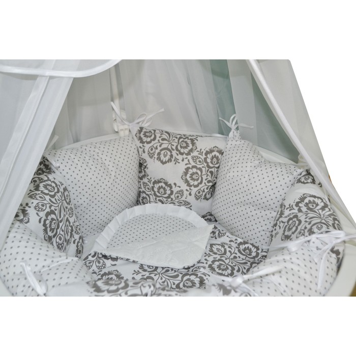 Комплект в круглую кроватку «Дамаск», 19 предметов
