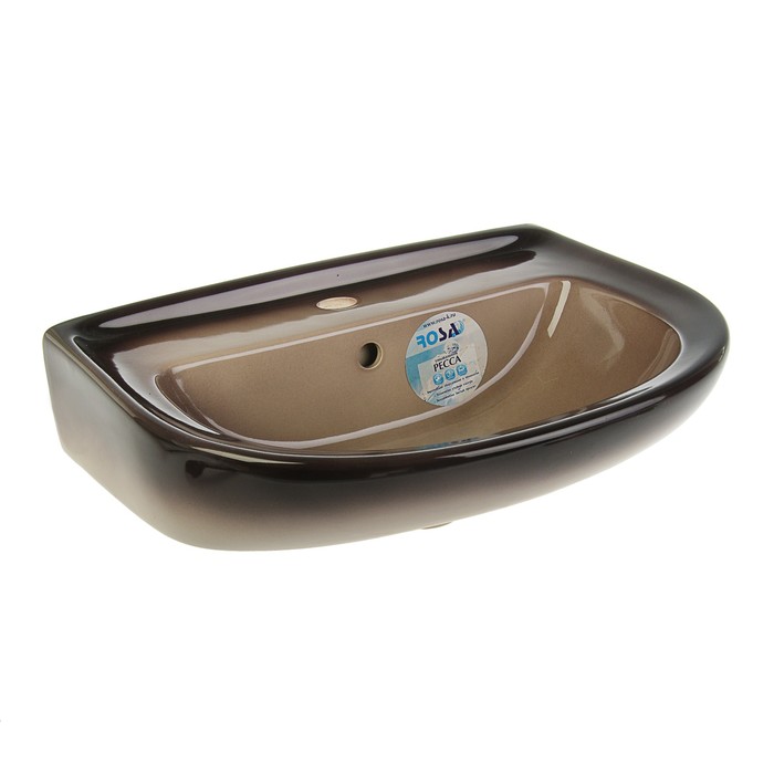 Умывальник Rosa "Ресса", с отверстием под смеситель, 430х560 мм, чёрный