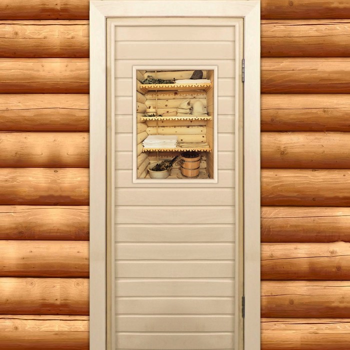 Дверь для бани и сауны "Банные штучки", 170х70см