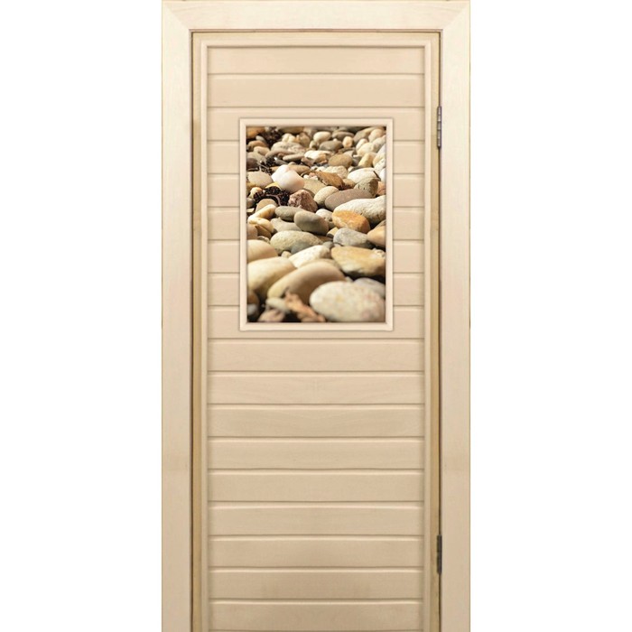 Дверь для бани и сауны "Галька", 190х70см