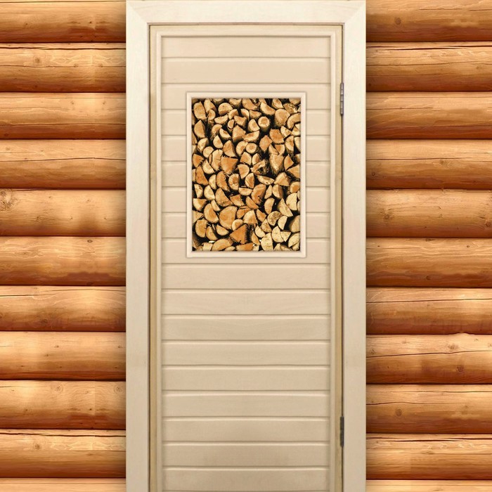 Дверь для бани и сауны "Дровница", 170х70см