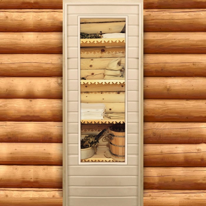 Дверь для бани и сауны "Банные штучки.Элит", 180х70см